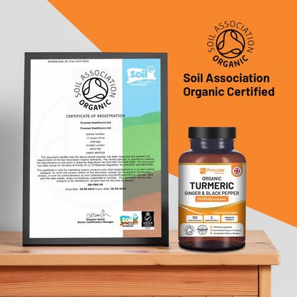 - Organic Turmeric Capsules High Strength 1440mg | 120 Capsules with Black Pepper, Ginger & Active Ingredient Curcumin -