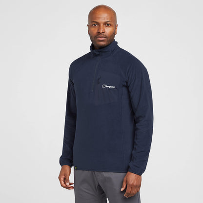 Berghaus Men's Kedron Polartec Eco Half Zip Fleece, Men's Fleece, Men's Midlayer, Outdoors, Walking, Trekking and Hiking Clothing, Navy, L