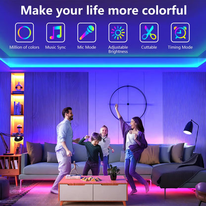 - SINWE 30M Led Strip Lights | Music Sync Led Lights | 44 Keys Remote -