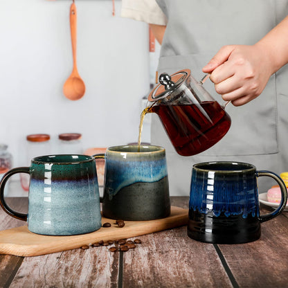 - SECELES 400ml Large Ceramic Coffee Mugs | 14Oz Handmade -