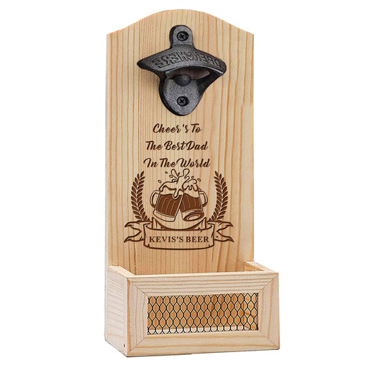 - Personalised Bottle Opener Wall Mounted Bottle Opener -