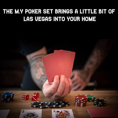 - M.Y Texas Hold'em Poker Set | 300 Piece Set in Aluminium Case -