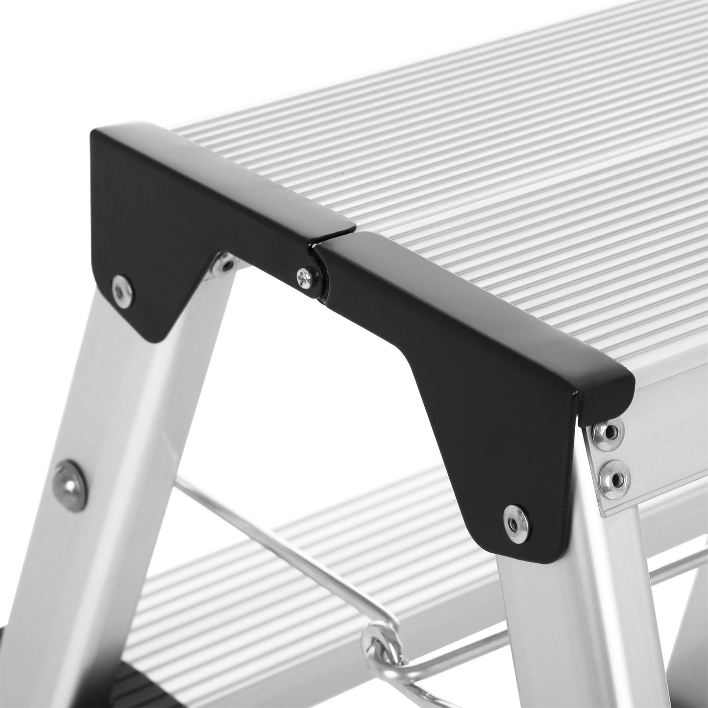 - SONGMICS Alu Step Ladder | Household Ladder | light weight 3 kg | Folding Multi-purpose Steps on Both Sides 2 x 3 Stages GLT23K -