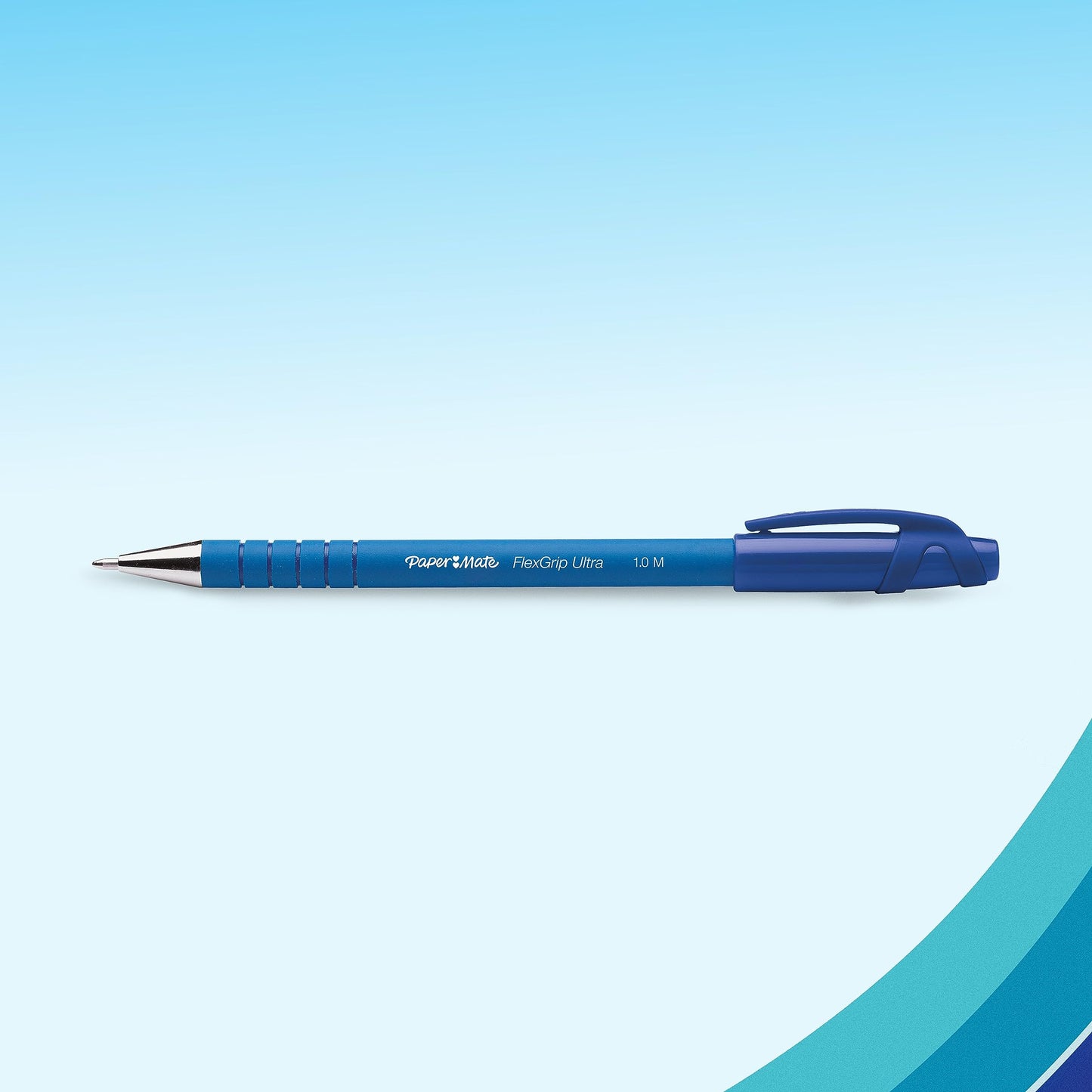 - Paper Mate Flexgrip Ultra Ballpoint Pens | Medium Point (1.0mm) | Blue | 12 Count -