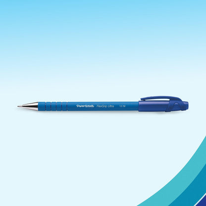 - Paper Mate Flexgrip Ultra Ballpoint Pens | Medium Point (1.0mm) | Blue | 12 Count -