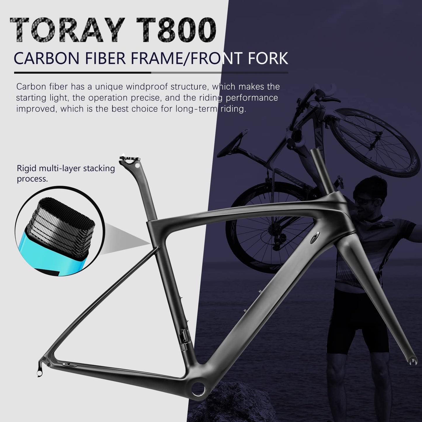 - SAVADECK Carbon Road Bike | Windwar5.0 Carbon Fiber Frame | 700C Racing Bicycle -