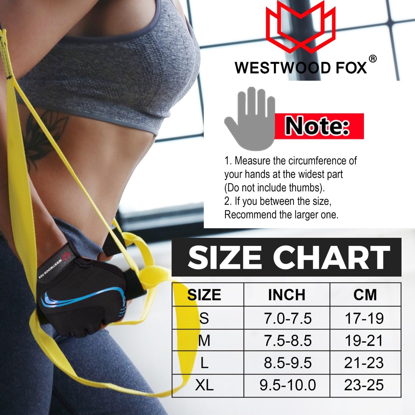 - WESTWOOD FOX Cycling Gloves for Men Women, Breathable Half Finger Mountain Bike