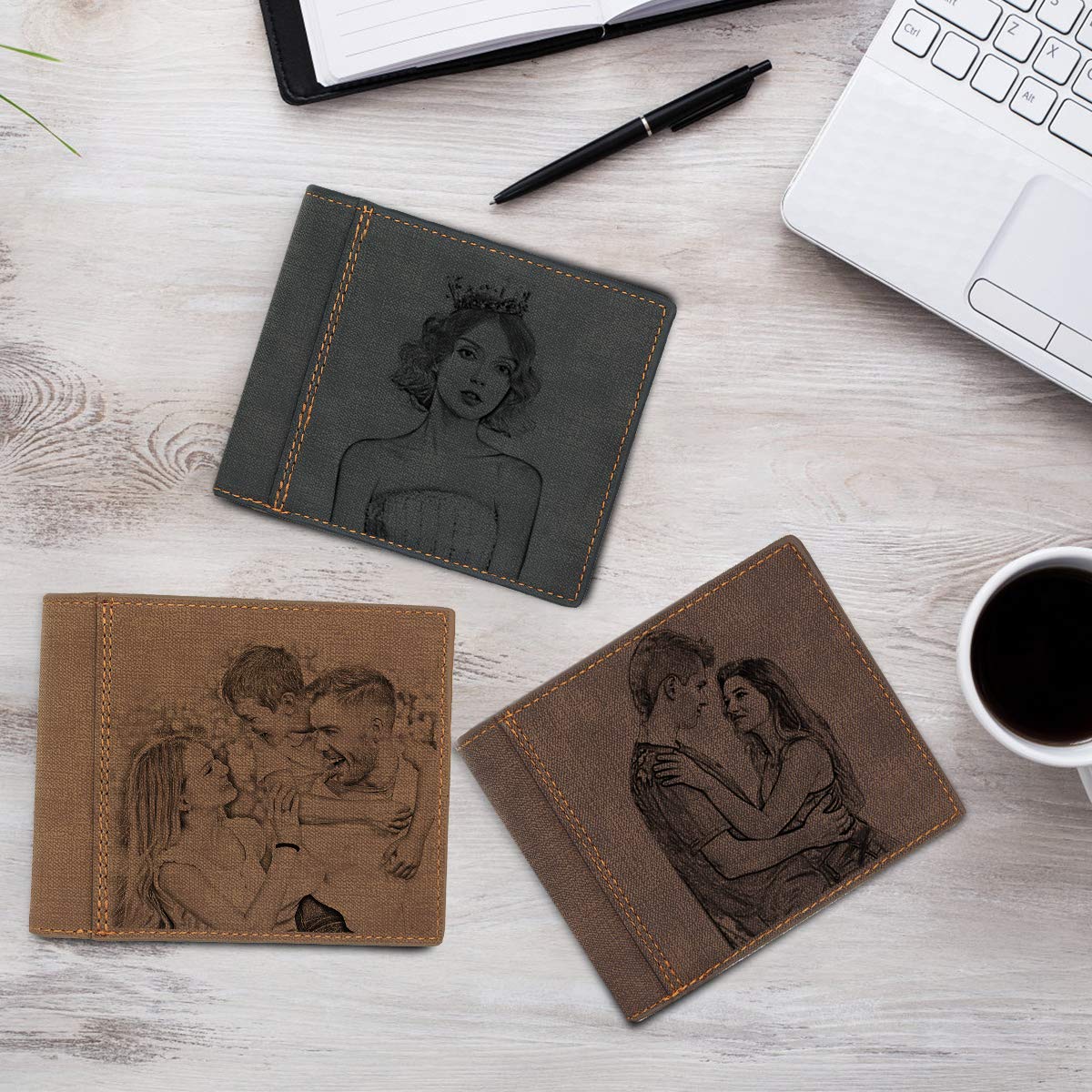 - Personalised Photo Wallets for Men | Custom Trifold Engraved Men's Photo Wallets -