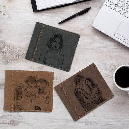 - Personalised Photo Wallets for Men | Custom Trifold Engraved Men's Photo Wallets -