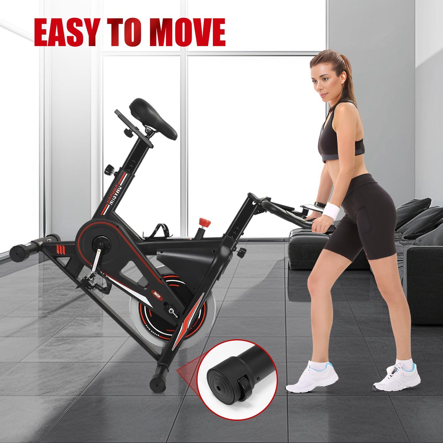 - DMASUN Indoor Exercise Bikes | Plus Magnetic Resistance Stationary Bike | Spinning Bike For Home Training Cardio Workout -