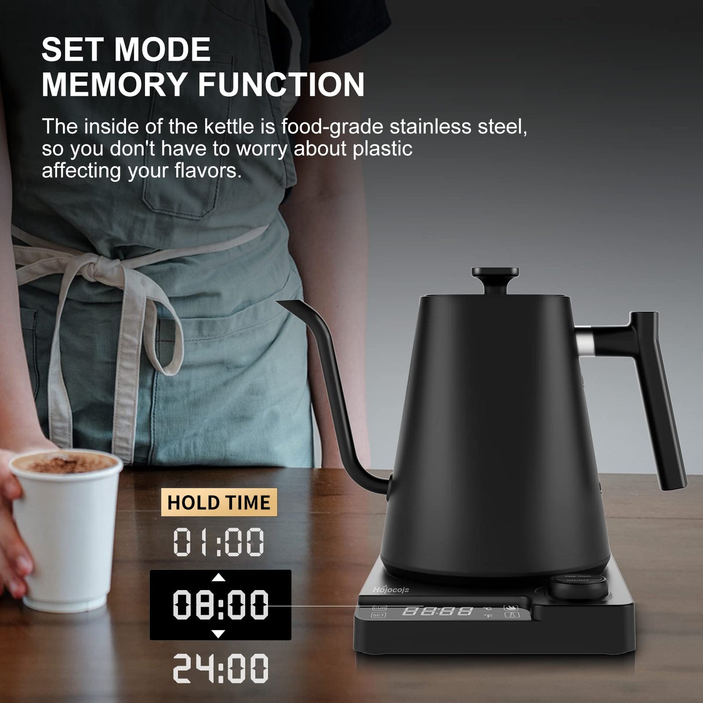 - Electric Gooseneck Kettle Pour Over Kettle For Coffee and Tea -