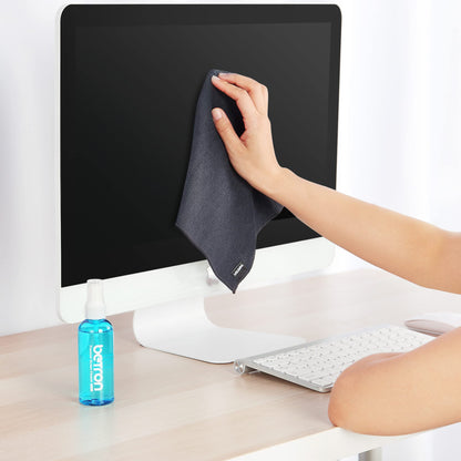 Betron Screen Cleaner Spray for TV, Laptop, Macbook, Computer, Monitor, Mobile Phone Cleaning Kit including Brush and Microfibre Cleaning Cloth, 100ml