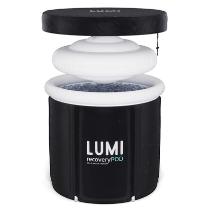 - Lumi Therapy Ice Bath Pod | 320 Litre Cold Water Plunge | 3X Thermal Insulated Layers | UFO Insulated Lid | Includes All Weather Cover -