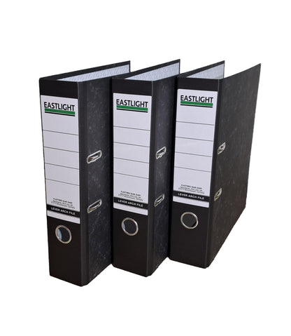 - Eastlight A4 Lever Arch Files Black & White Pack of 3 -