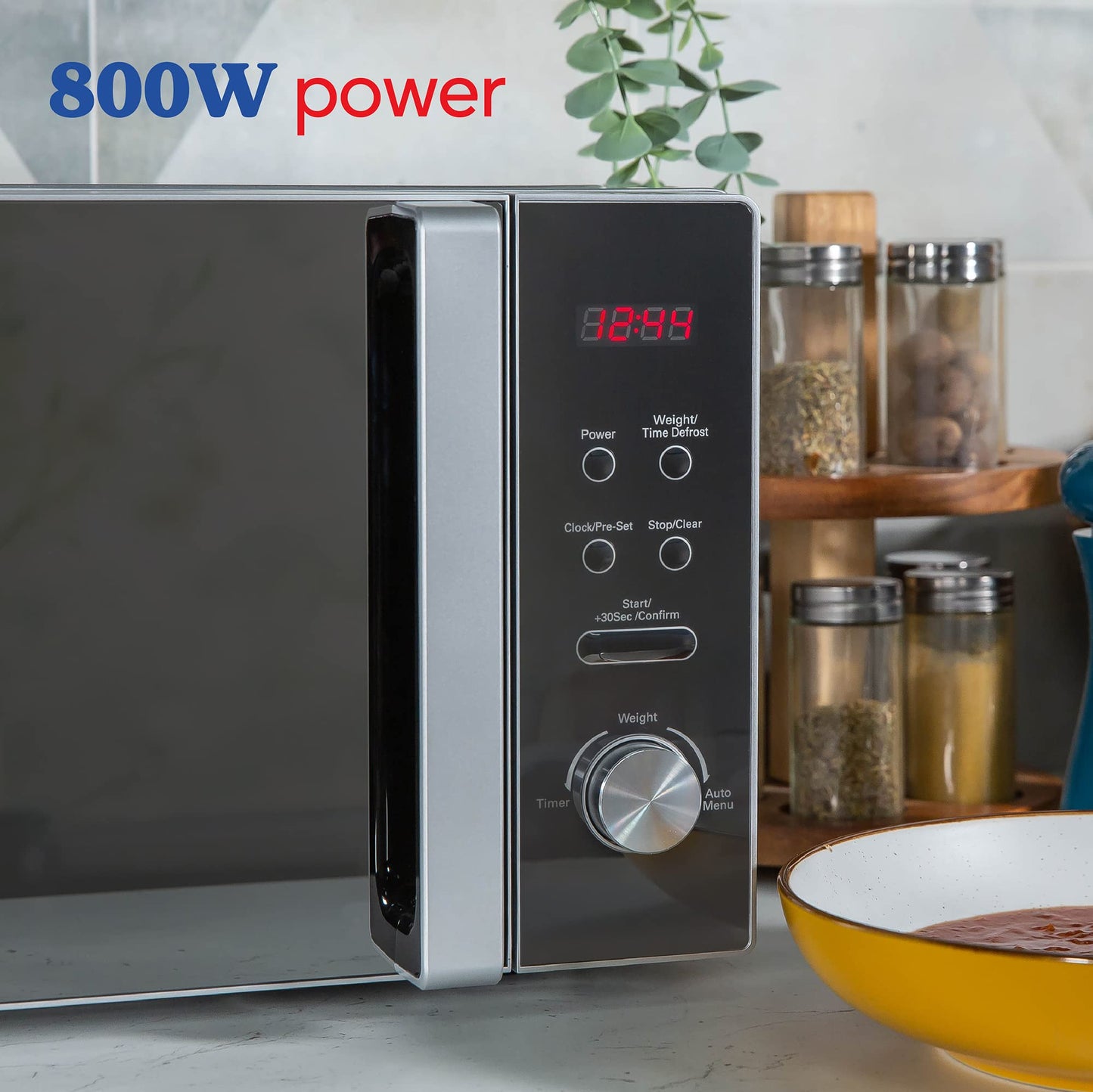 - Russell Hobbs | Freestanding Compact Microwave | 800 W | Silver -