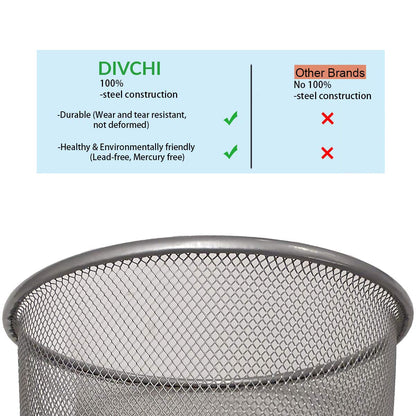 - DIVCHI Circular Mesh Wastebasket Trash Can | Waste Basket Garbage Can Bin -