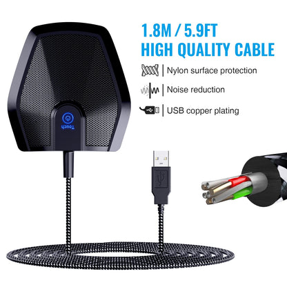 - TONOR USB Conference Microphone | Omnidirectional Boundary Condenser | PC Microphone -