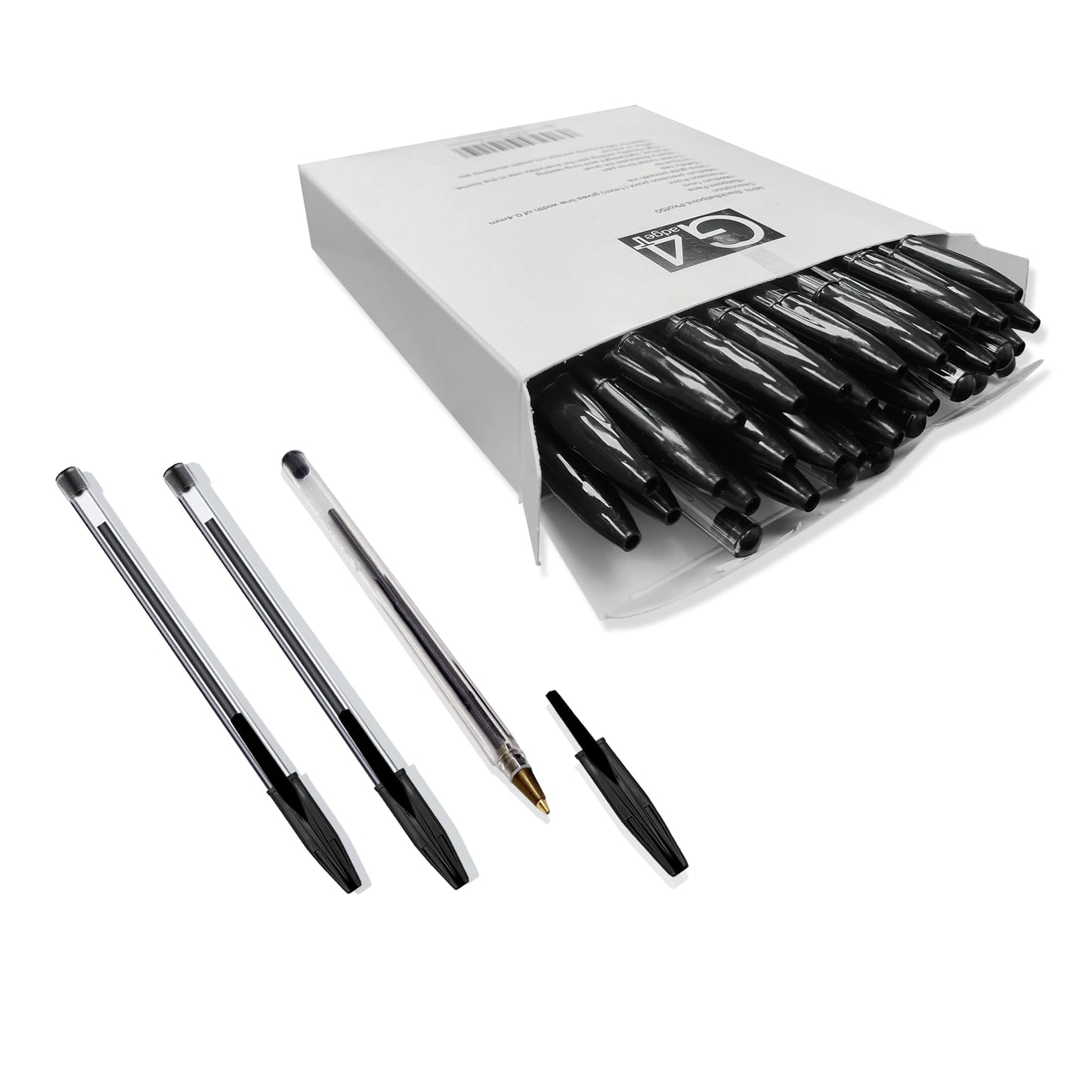 - G4GADGET Premium Pack of 10 Black Biro Ballpoint Pens | Medium Tip for Fluent | Smooth Writing -