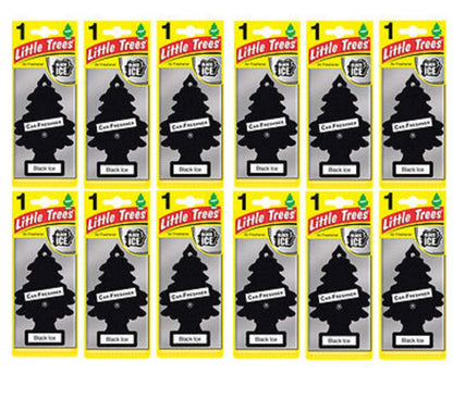 - MAGIC TREE "LITTLE TREE" BLACK ICE FRAGRANCE AIR FRESHENERS PACK OF 12 -
