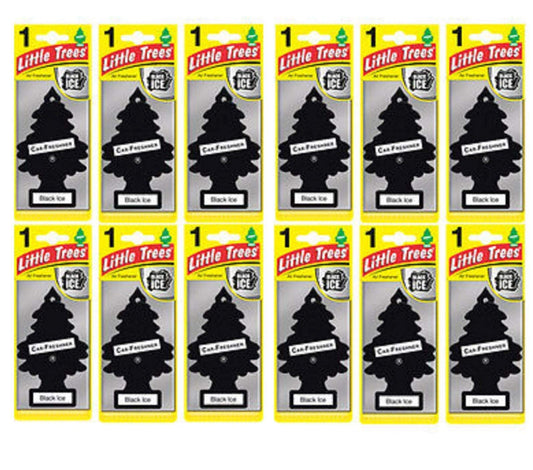 - MAGIC TREE "LITTLE TREE" BLACK ICE FRAGRANCE AIR FRESHENERS PACK OF 12 -