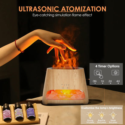 - SALKING 2-in-1 Ultrasonic Essential Oil Diffuser | Himalayan Salt Lamp -