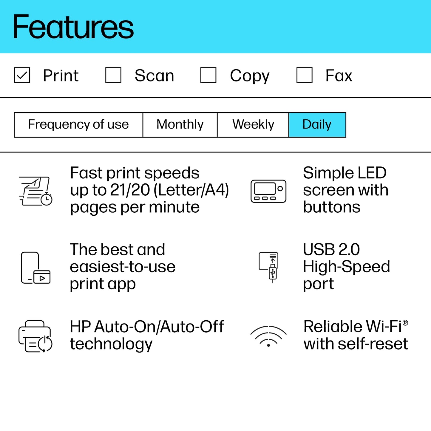 - HP LaserJet M110w Wireless Black & White Printer -