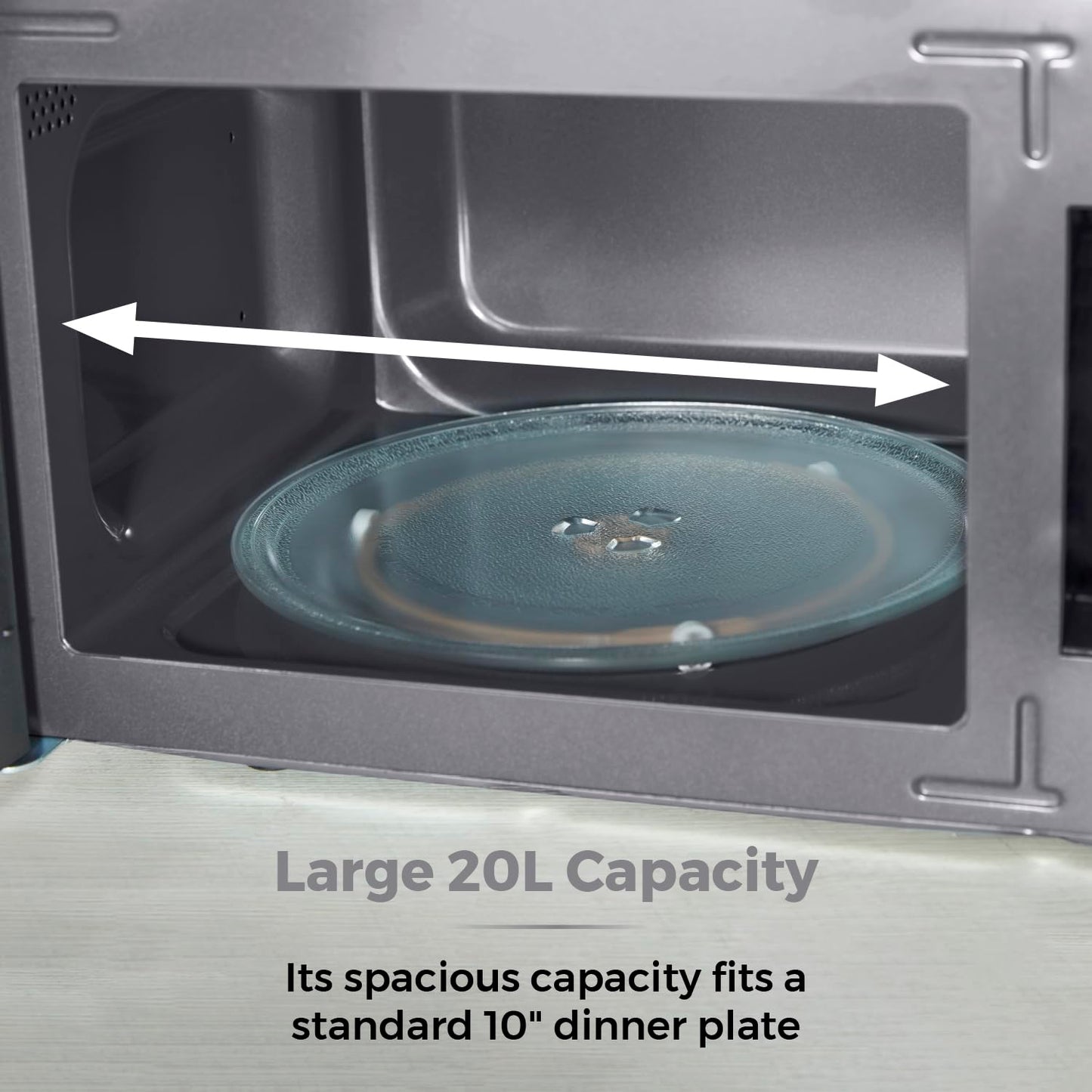 - Tower T24042BLK Manual Microwave | Sleek Mirror Door | 800W -