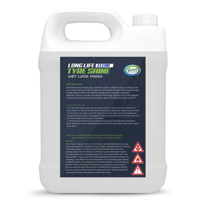 - Jovs Tyre Shine Clear | 5 Litre | Premier Wet Look Tire Dressing Gel for Cars -