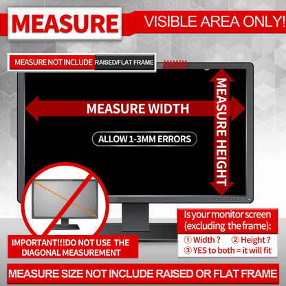 - Kinmiee 24 Inch Computer Privacy Screen Filter | WxH:532mm x 299mm -