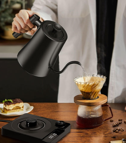 - TEEUCNY Gooseneck Electric Kettle | Pour Over Kettle for Coffee and Tea |  Stainless Steel | Quick Heat | 1L -