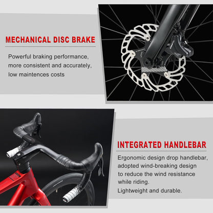 - KABON Carbon Road Bike | 700C Carbon Fiber Frame Road Bike | Shimano Ultegra R8000 | Disc Brake -