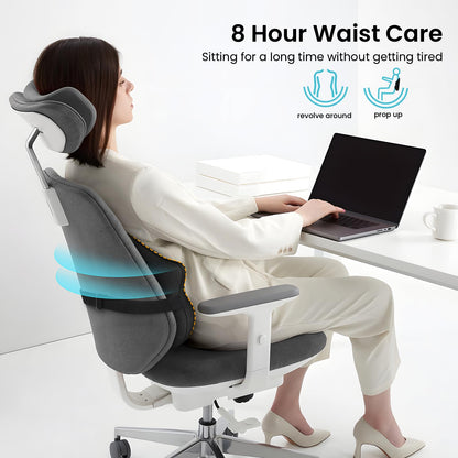A-Pce Adjustable Lumbar Support Pillow,Improve Lower Back Pain Relief & Sitting Posture, Ergonomic Memory Foam Back Support Cushion for Long Sitting for Office Chair/Car/Plane-Black
