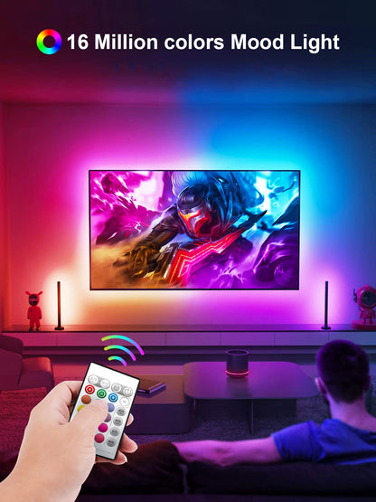 - KANTUTOE TV LED Lights | 3m LED Lights For TV | Music Sync Bluetooth APP Control -