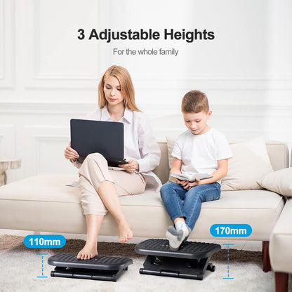 - HUANUO Foot Rest | Foot Rest Under Desk | Adjustable Angle & 3 Different Height Positions -