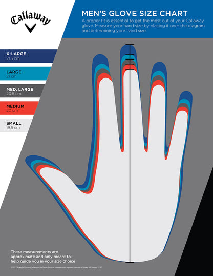 Callaway Golf Weather Spann Glove 2023, White, M