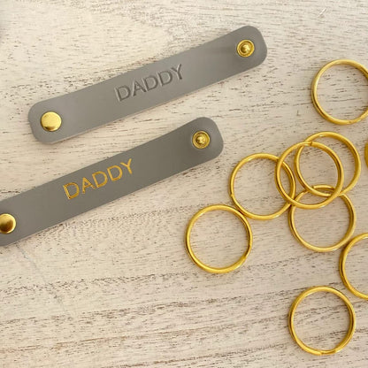 - Pomchick Personalised Dad Photo | PU Leather Keyring For Father's Day, Christmas Or Dads birththday Gift -