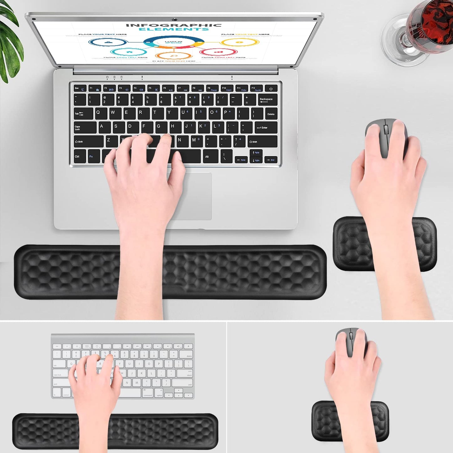 - Giecy Keyboard Mouse Wrist Rest | Ergonomic Keyboard Support Pad Wrist Rest -