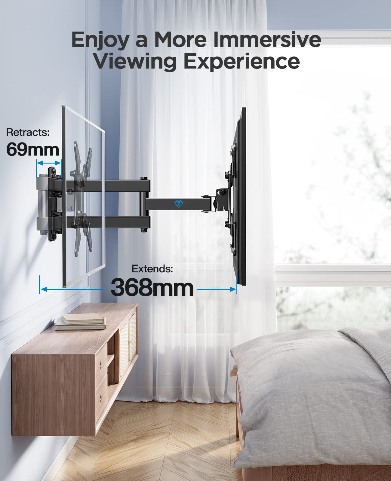 - PERLESMITH TV Wall Bracket for 13-42 inch TVs | TV Wall Mount for Flat & Curved TV | Max 20kg -