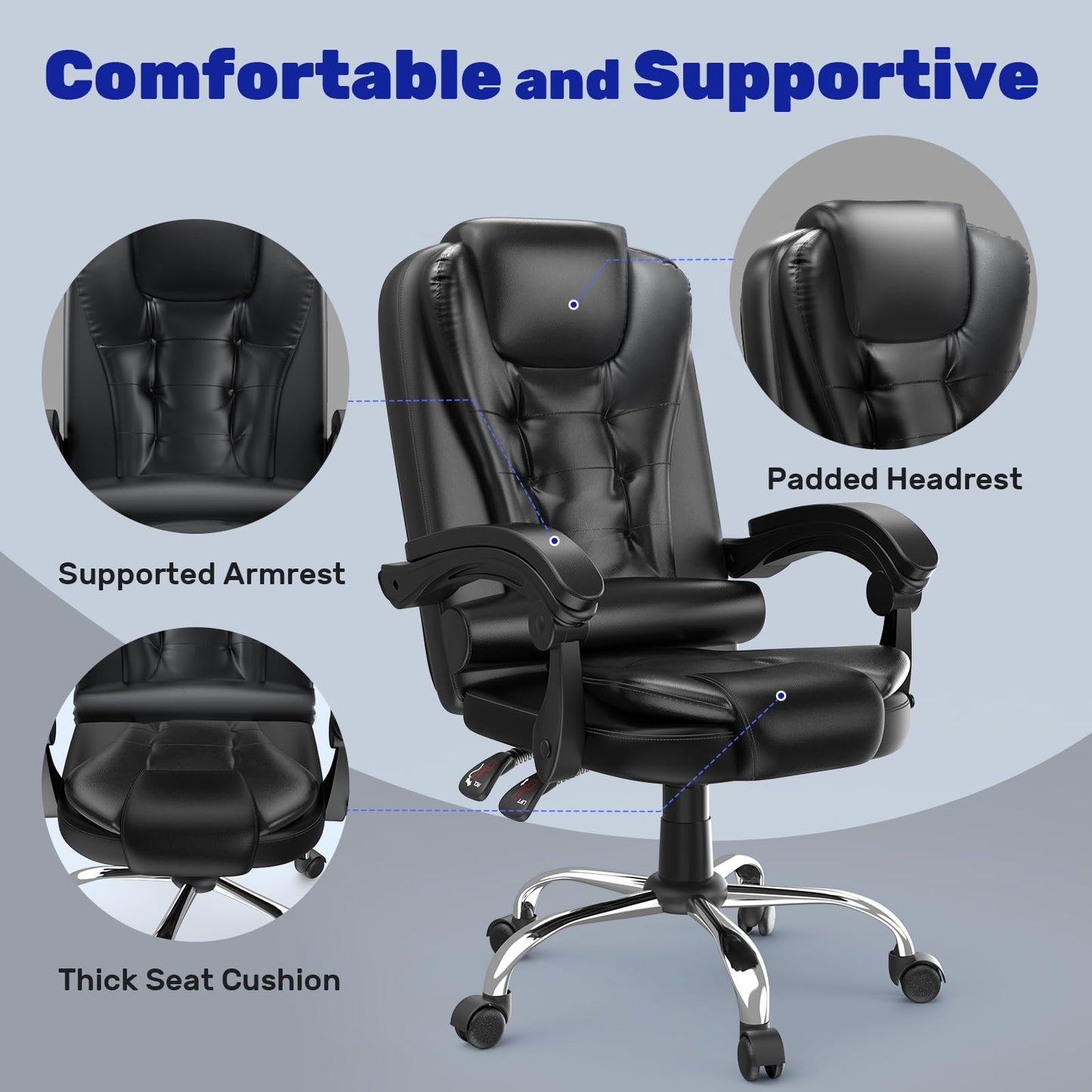 - naspaluro Executive Office Chair | High Back Desk Chair -