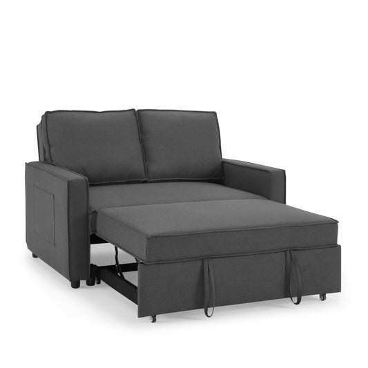 - Home Detail Faux Leather Pull Out Sofa Bed | Two Seater SofaBed Upholstered Settee -