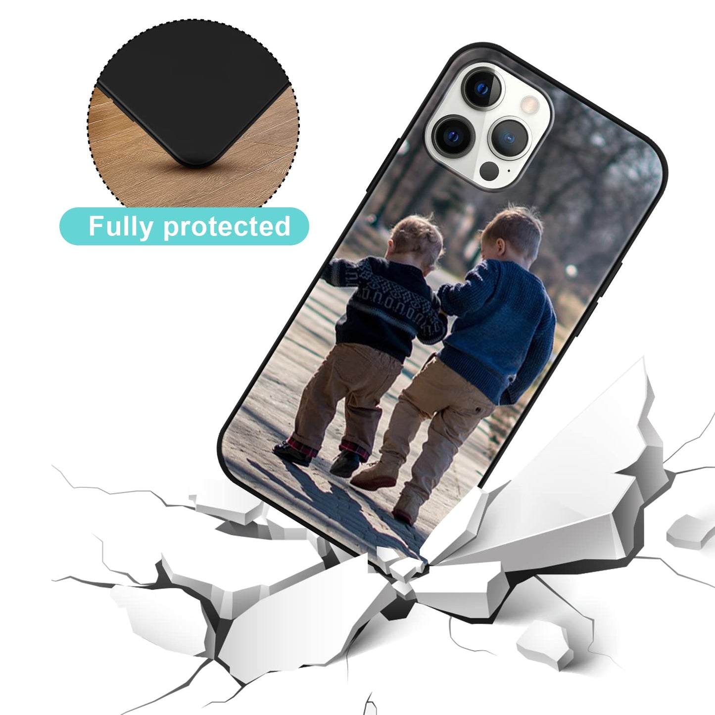 - Yoedge Personalised Phone Case for iPhone 15 14 13 12 11 Pro Max Mini Xr Xs X 8 7 Plus SE 2020 2022 6s 6,Personalised Image/Text/Logo/Photo Custom Design Soft Silicone TPU Rubber Shockproof Case Cover