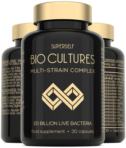 - Probiotics Bio Cultures Complex | Gut Health Probiotic Supplements for Men -