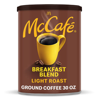 - McDonalds McCafe Breakfast Blend Light Roast Ground Coffee 850g -