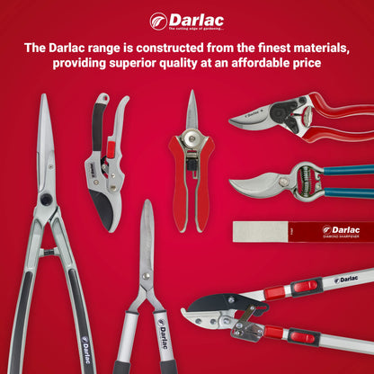 Darlac Lightweight Shear – Lightweight, Razor Sharp Garden Shears – Ideal for Precision Hedge Trimming & Topiary – Wavy Edged Carbon Steel Blades for Trapping Growth – Comfortable Grip – Easy to Use