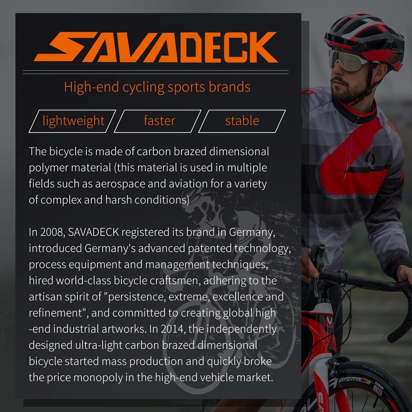 - SAVADECK Carbon Fiber Road Bike | 700C Racing Bicycle Carbon Frame -