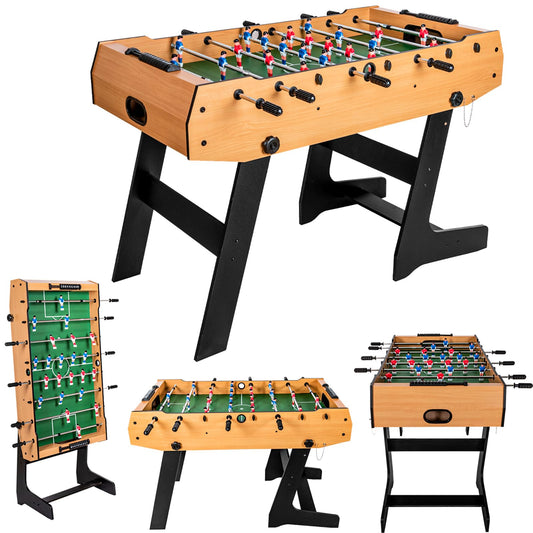 - HLC 4FT Folding Football Table | Foosball Soccer Indoor Game Table -