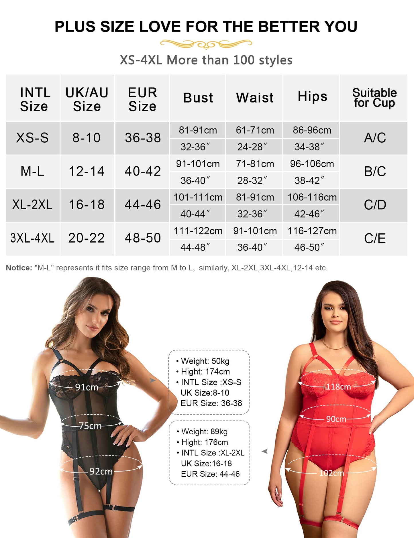 comeondear Sexy Lingerie Set with Wide Garter Belt for Women Mesh Teddy Bodysuit Suspenders Lingerie Set with Thigh Cuffs Black 12 14