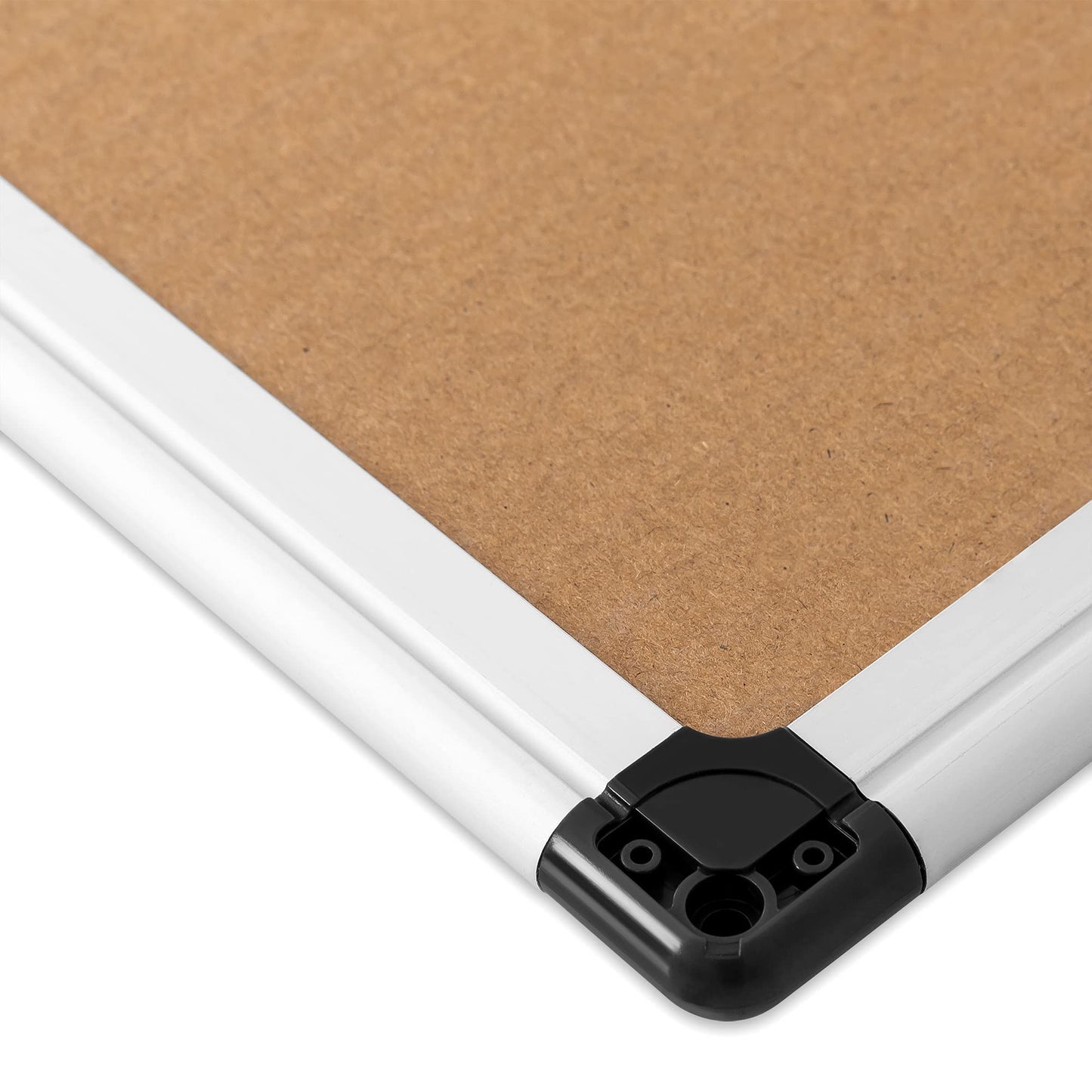 Amazon Basics Aluminum Frame Cork Notice Rectangular Board, 90cm x 60cm, Silver