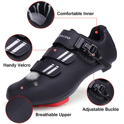 Cycling Shoes for Men Women Compatible with Peloton Bike Shimano SPD & Look ARC Delta for Indoor Spin Cycle Road Bike Shoes with Delta Cleats Pre-Installed, Black 7