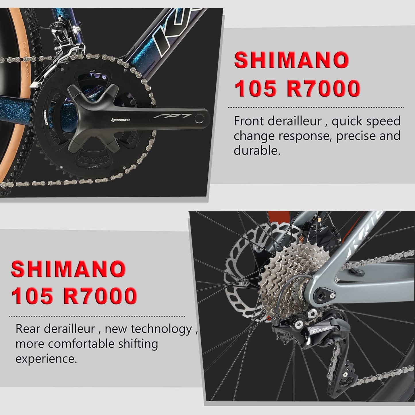 - KABON Carbon Road Bike | 700C Carbon Fiber Frame Road Bike | Shimano 105 22 Speed | Disc Brake -
